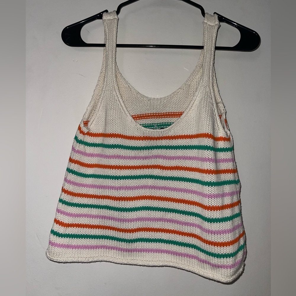 Zara Knit crochet Strip Crop Sz S
